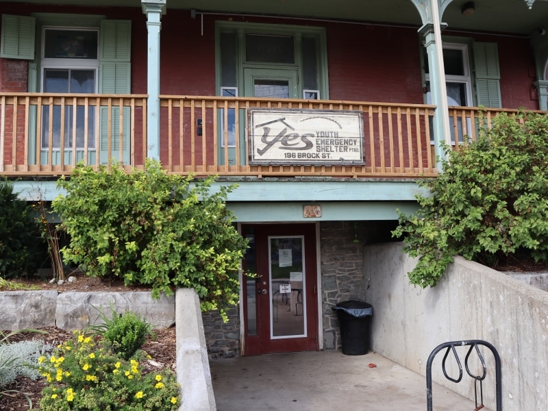 Photo shows the front facade of the YES Shelter for Youth and Families