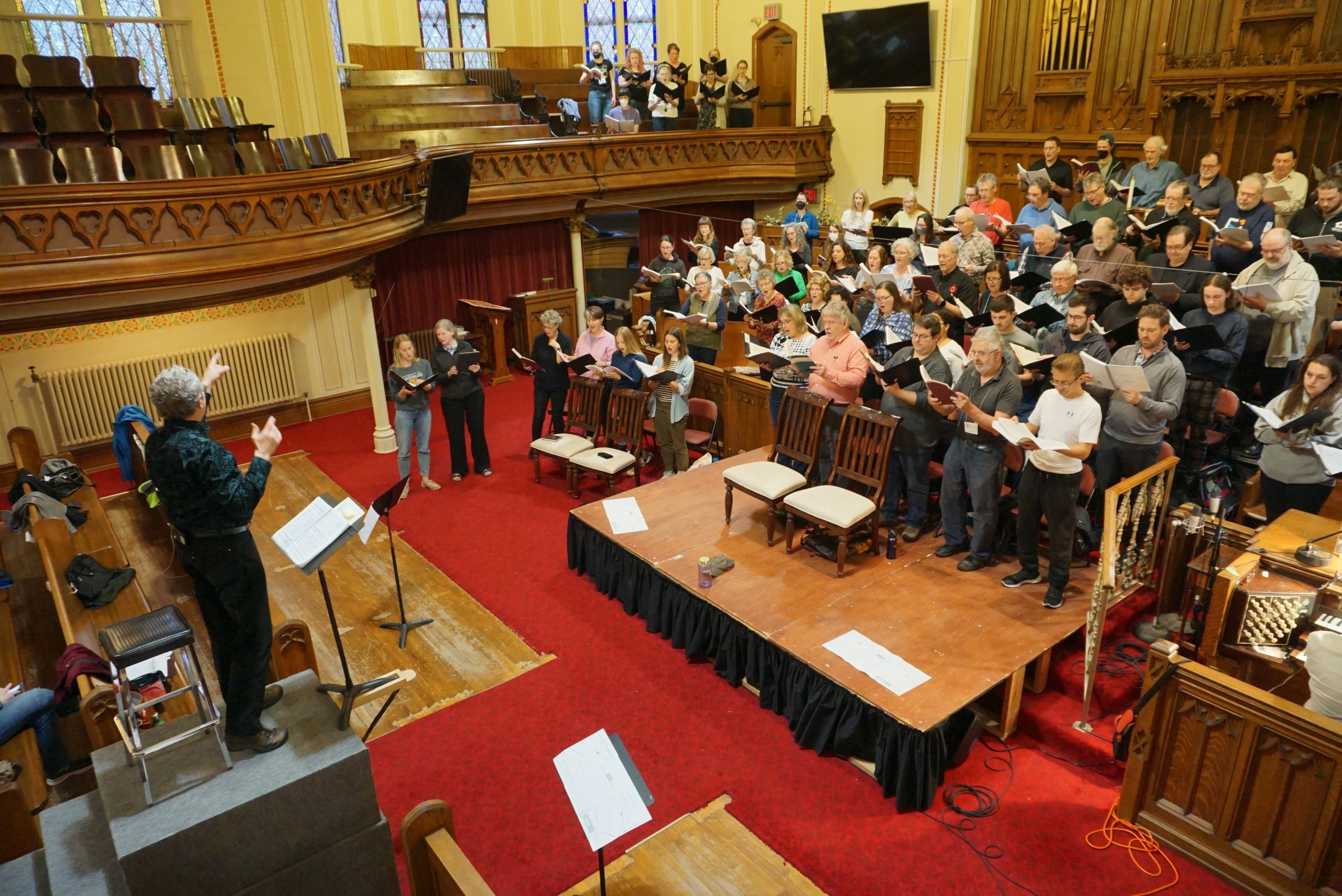 Peterborough Singers rehearsing St. Matthew Passion